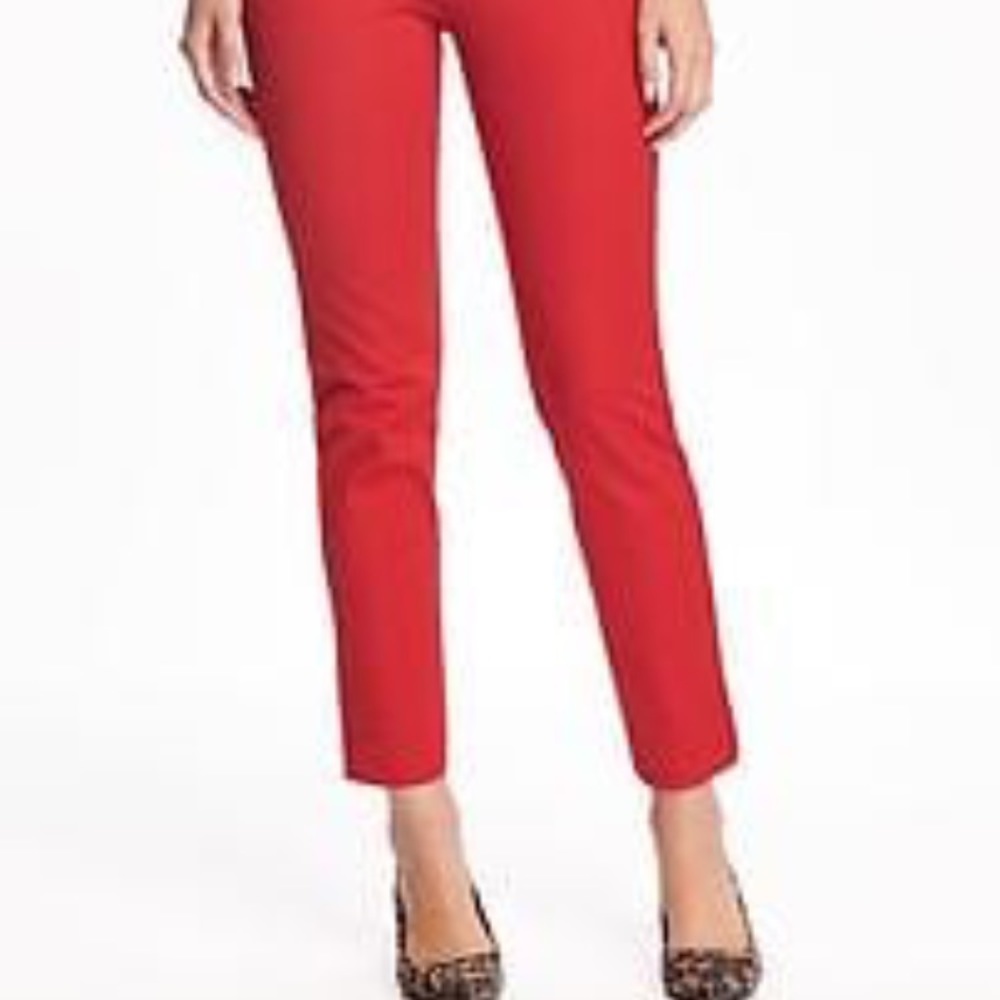 Old Navy Pixie Pants in red